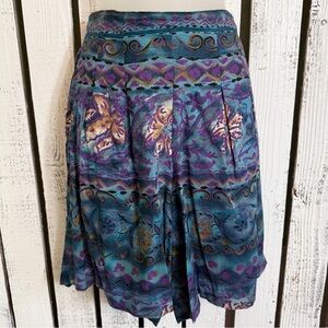 Vintage 80s Petite Sophisticate Pleated Bermuda‎ Shorts Size Small Boho Whimsy
